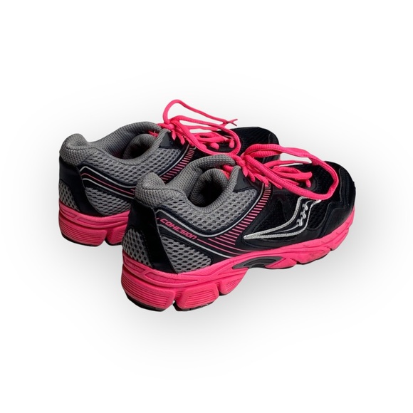 Saucony ☀︎︎ Cohesion 10 LTT Running Shoes Sneakers ☀︎︎ Black + Fuchsia ☀︎︎ 5M ☀︎ - Picture 3 of 16